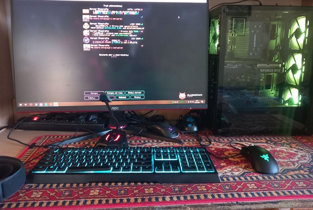 Komputer na gwarancji i monitor
