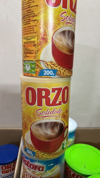 Акція!Orzoro caffe, cacao, solubile , ячмінна кава orzo bimbo