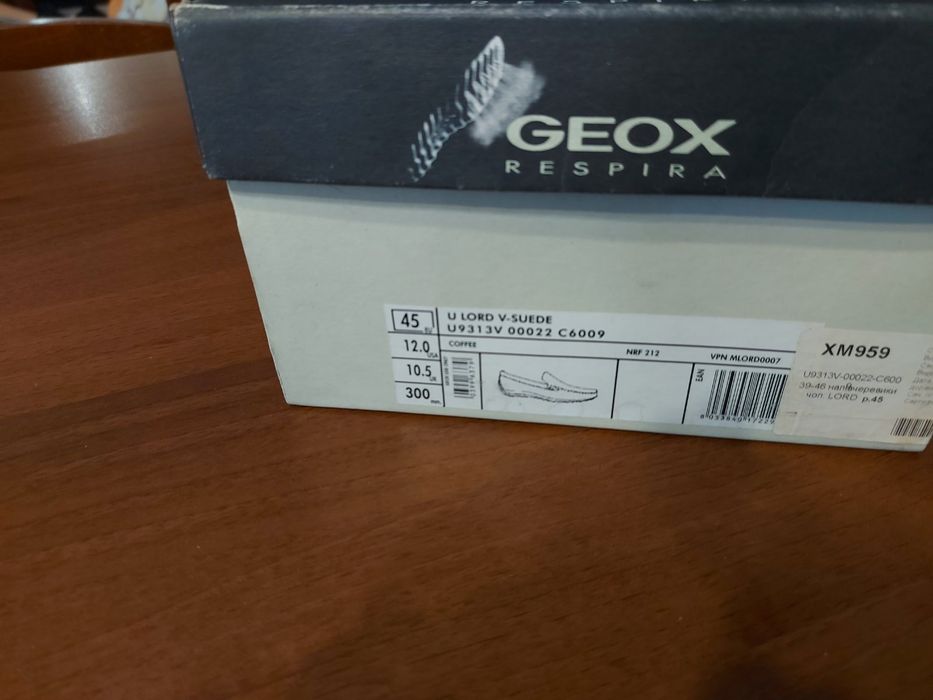 Мужские мокасины GEOX RESPIRA LORD
