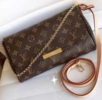 Wyprzedaż torebka Louis Vuitton LV Monogram Favorite MM brazowa skóra