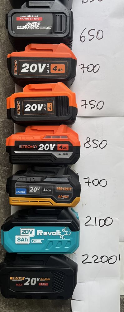 Акумулятор Makita,profi tec,revolt,procraft,grand,stromo та ін