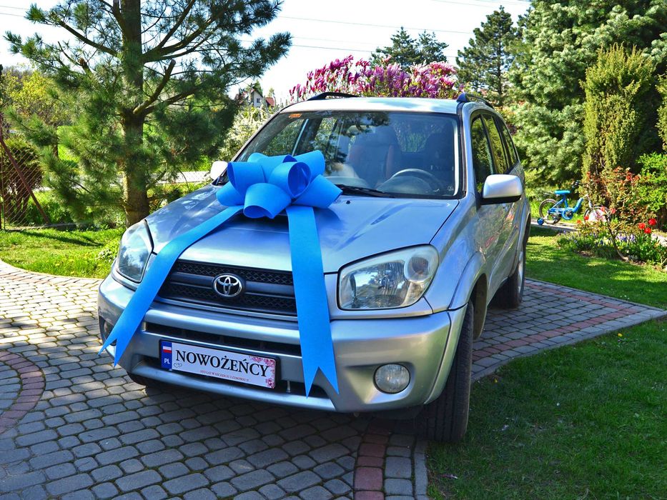 Elegancka DUŻA Kokarda z wstęgami na auto samochód 60cm PREZENT