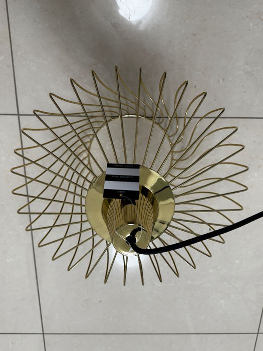 Lampa złota do salonu sypialni