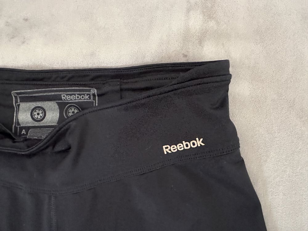 Reebok legginsy rybaczki kolarki fitness siłownia joga czarne S