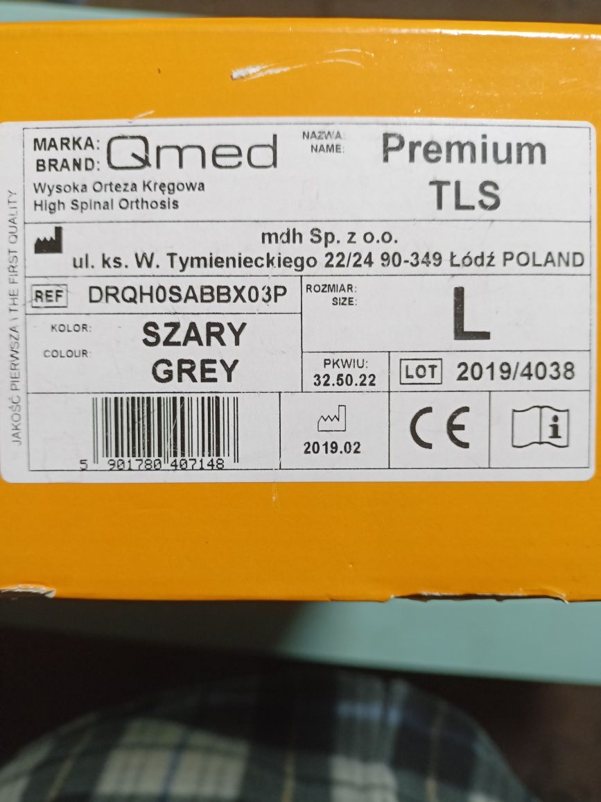 Gorset ortopedyczny rozmiar L na kręgosłup Wysyłka z Wrocławia Zaprasz