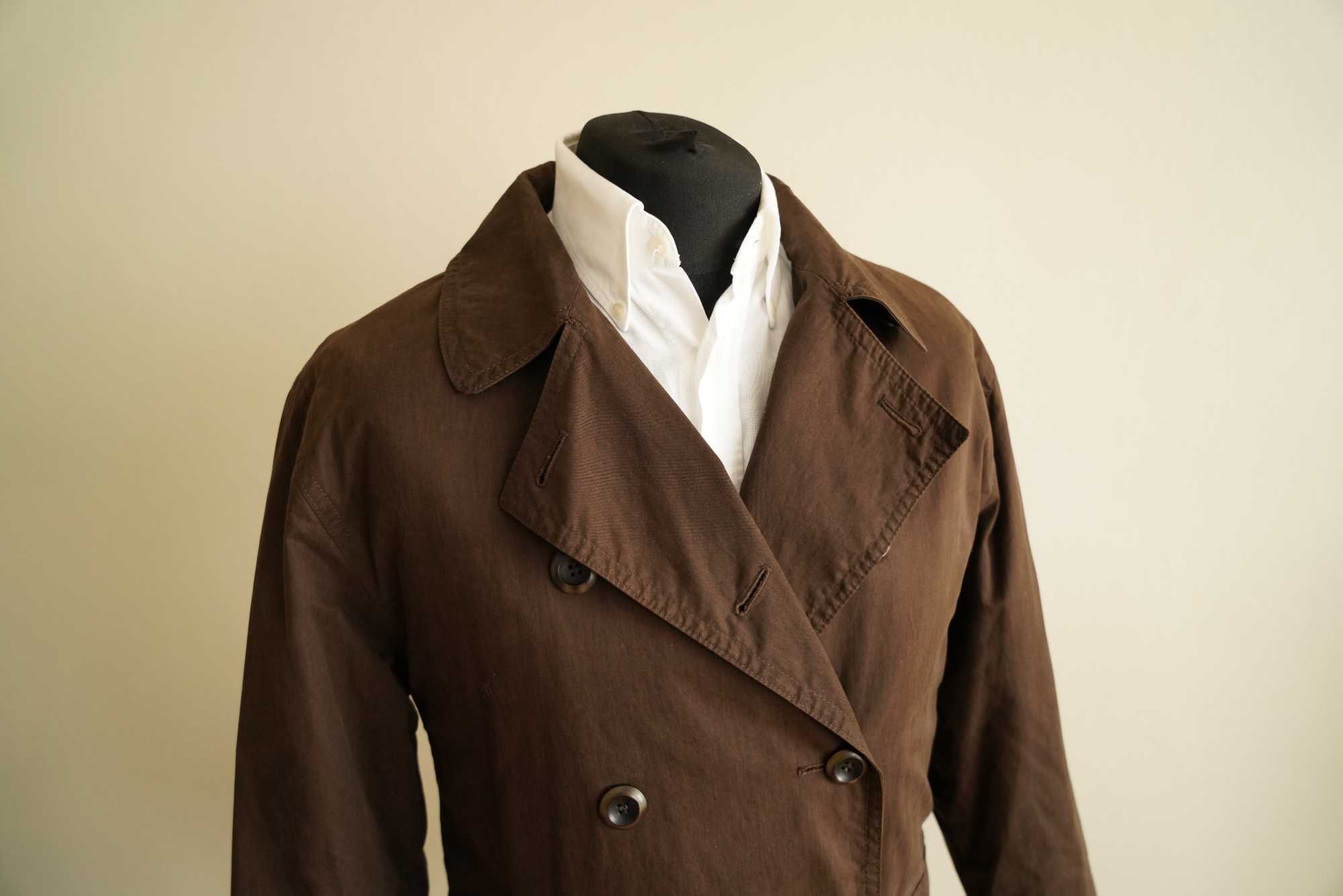 Gil Bret brązowy płaszcz trencz 42 XL