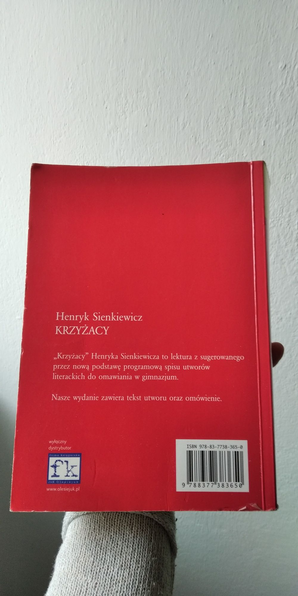 Książka ,,Krzyżacy" Henryk Sienkiewicz