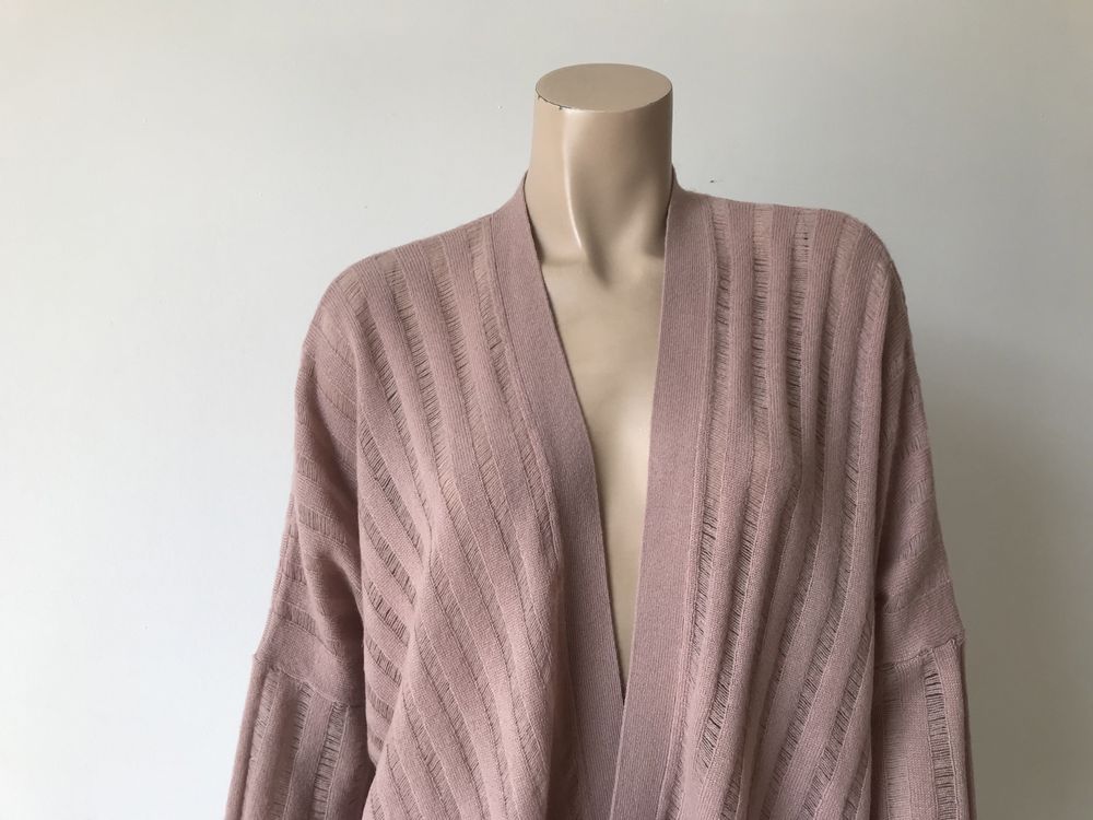 Madeleine Thompson sweter damski narzutka S 100% kaszmir