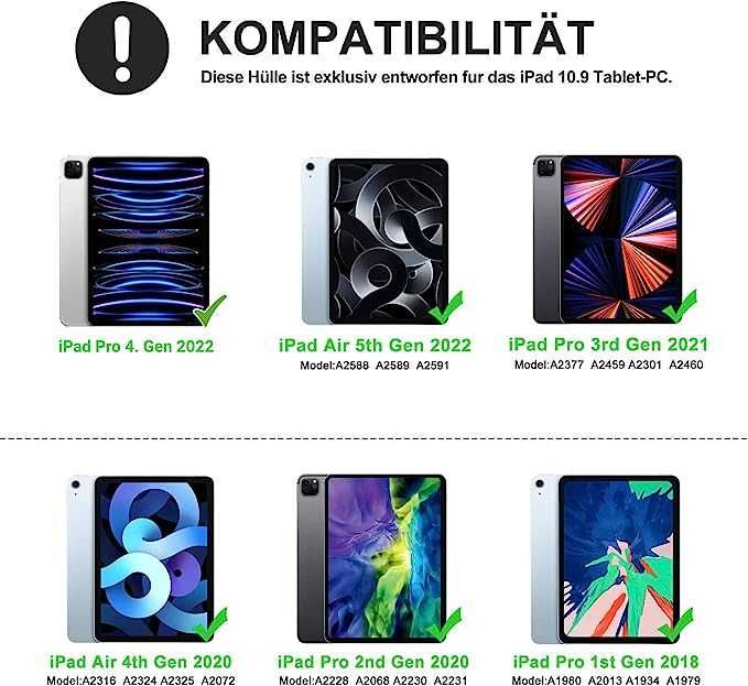 Etui z klawiaturą do iPad Dingrich niemiecka