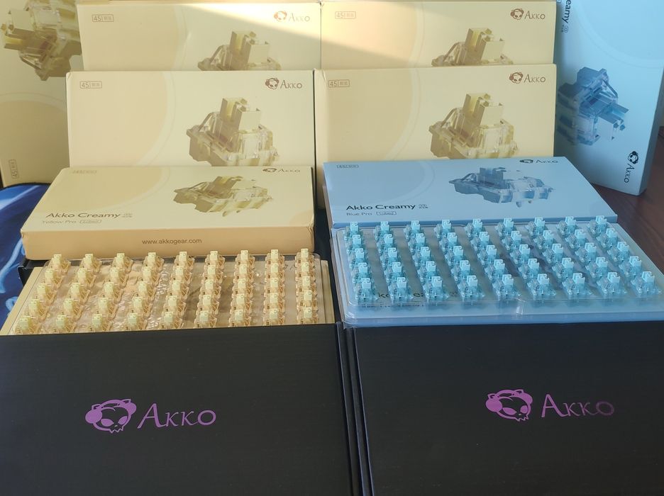 Перемикачі (свічі) Akko V3 PRO Creamy Yellow, Blue,  Matcha, Lavender