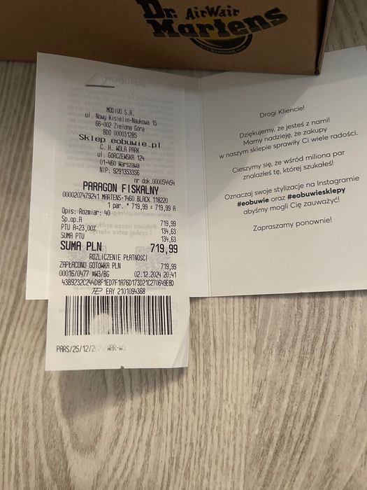 Doc Martens 1460 Black-idealny stan,40 rozmiar:ODBIÓR OSOBISTY TYLKO