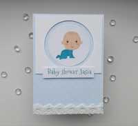Kartka na Baby shower personalizowana.