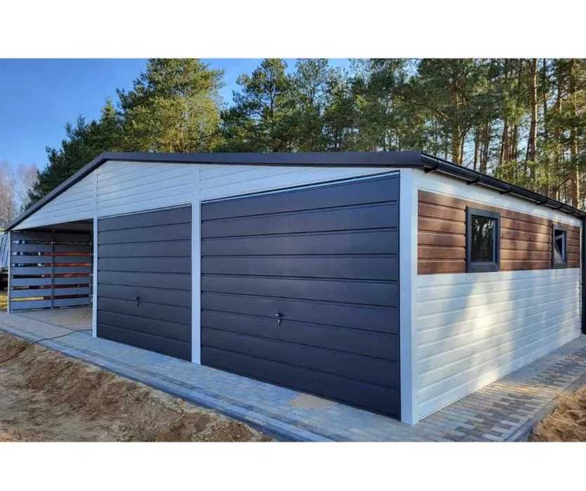 Garaż Blaszany 6x6 6x7 7x7 4x6 Blachodachówka Profil garaze blaszane