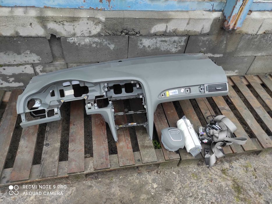 Audi A6 C6 deska rozdzielcza konsola poduszki pasy sensor oryginal