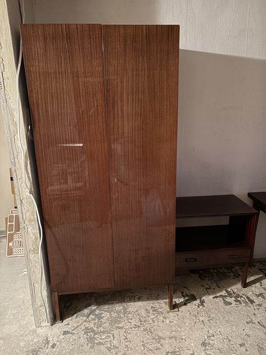 Meble z PRL-u drewniane fornirowane - 6 elementów