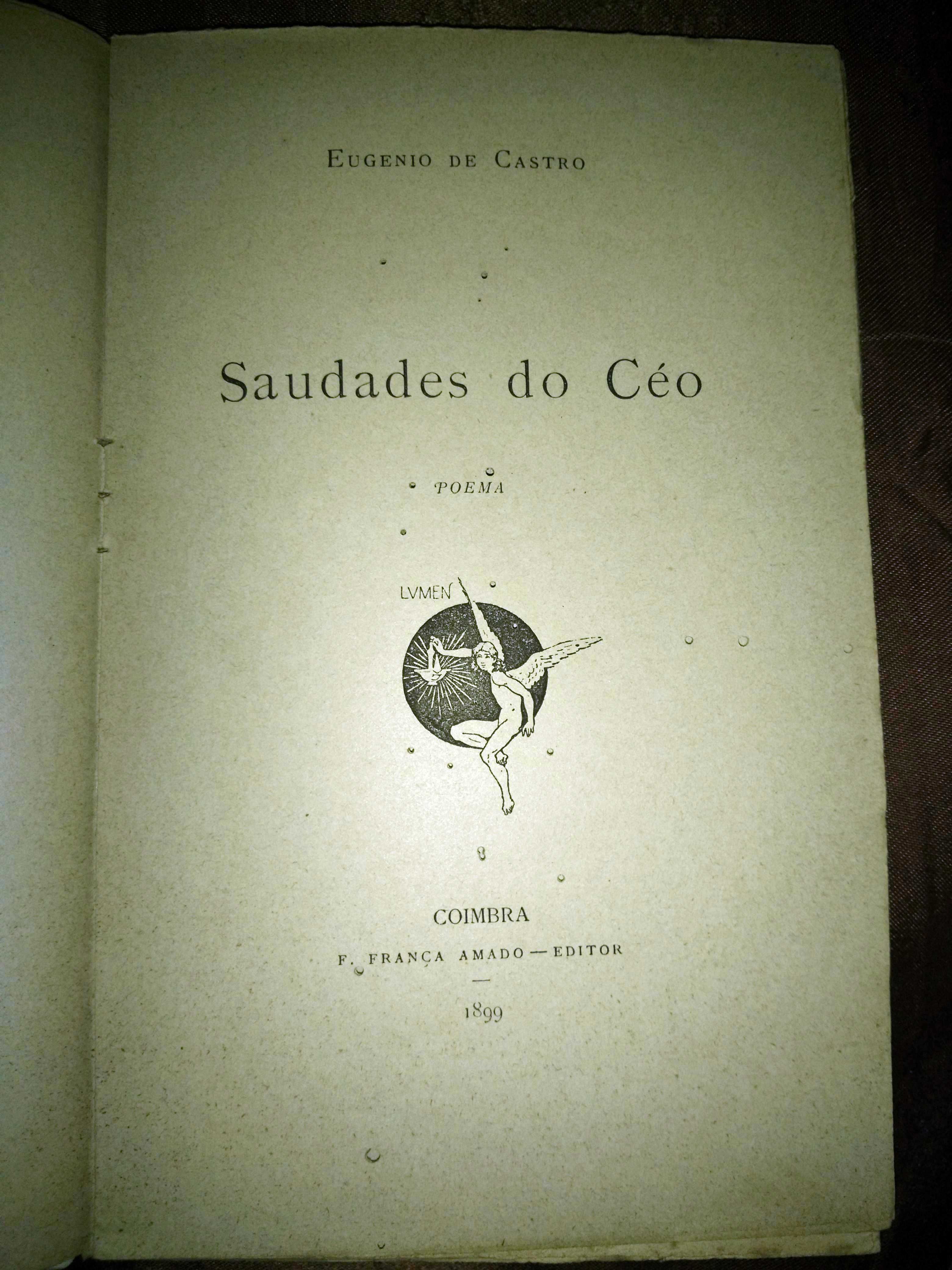 Saudades do Céo - Eugénio de Castro - 1.ª edição (1899)