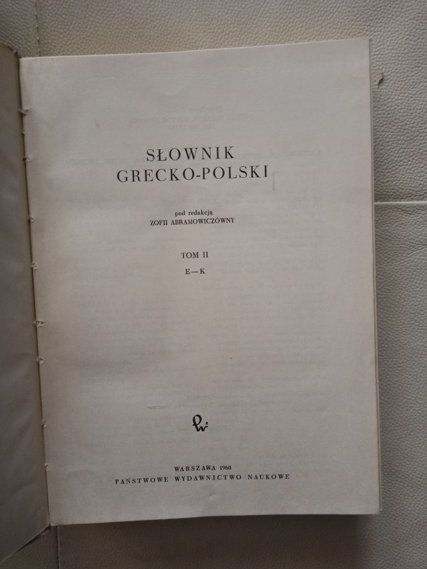 Czterotomowy słownik grecko-polski