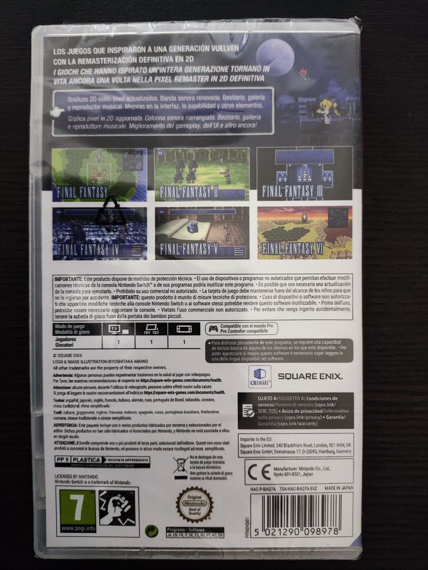 Final Fantasy I-VI Pixel Remaster Collection - Switch