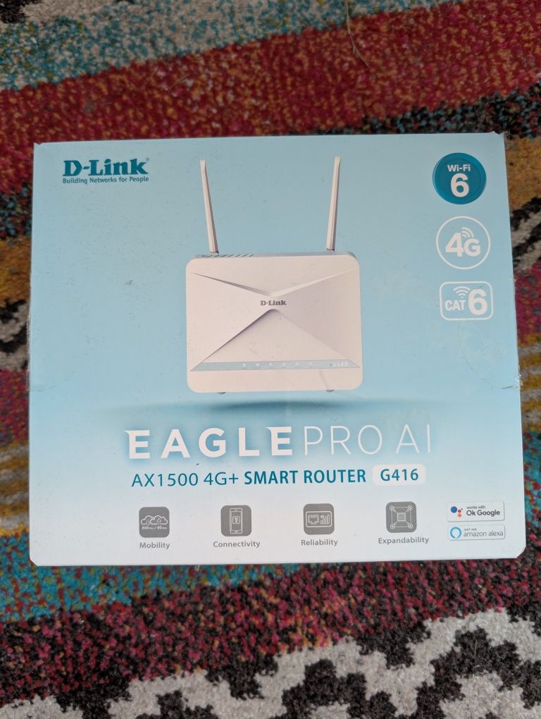 Router D-Link G416 Eagle pro AI AX1500, prawie nowy, gwarancja