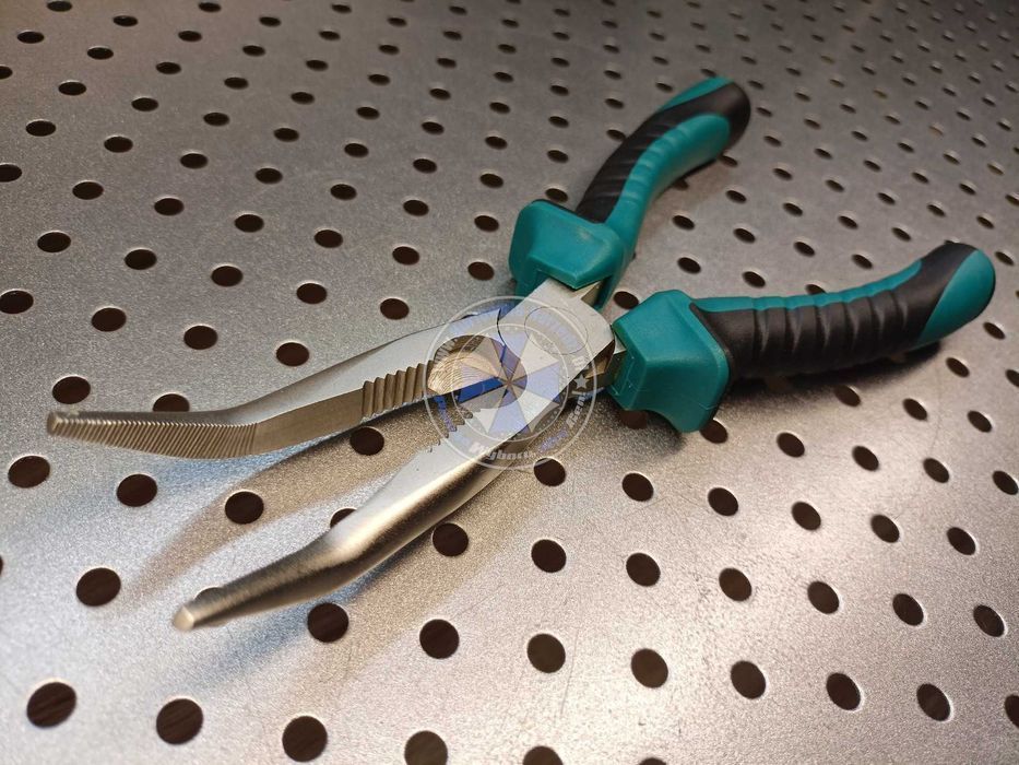 Szczypce wydłużone odgięte 200mm Cr-V JOBIextra szczypce 200mm