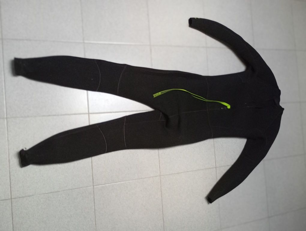 Fato de SURF Homem 100 Neoprene 4/3 mm homem preto - OLAIAN