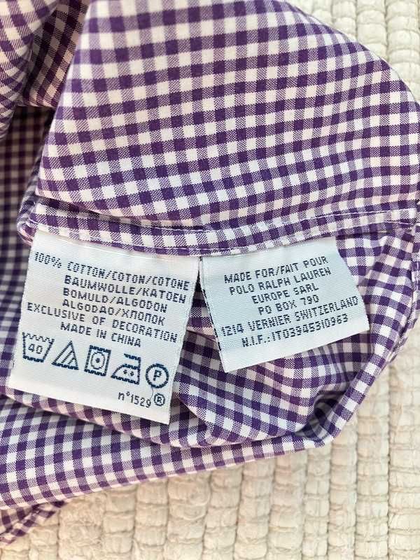 Ralph Lauren koszula męska w kratkę logo haft