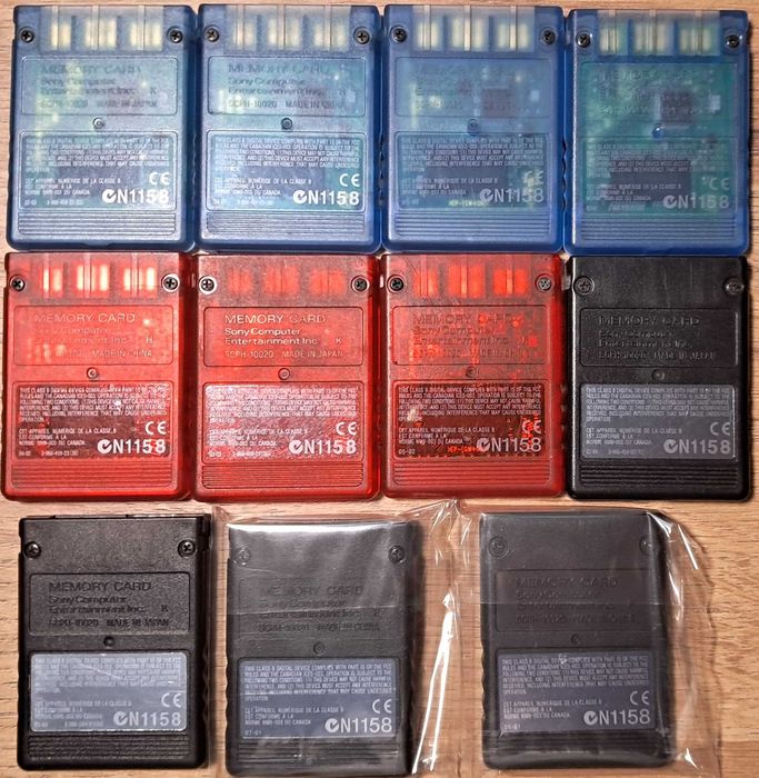 Карти пам'яті для Sony Playstation 1 та Sony Playstation 2