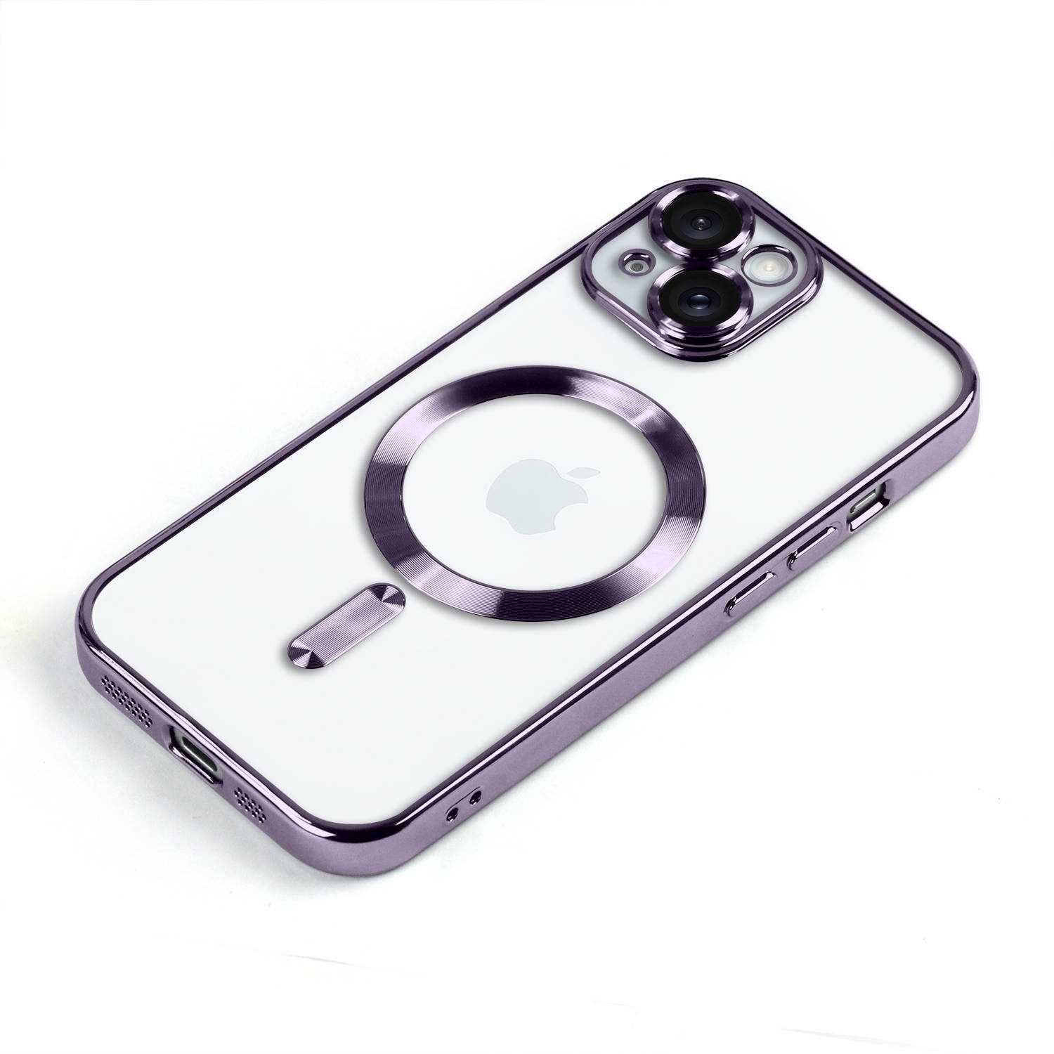 Plecki Silikonowe Etui Iphone 13/14/15Plus Pro Max Magsafe J Purpura