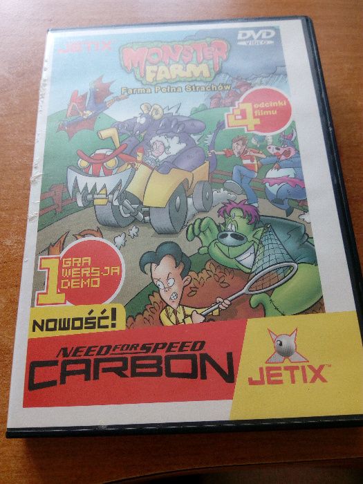 DVD "Monster Farm Farma Pełna Strachów" odcinki 1-4 demo NFS Carbon