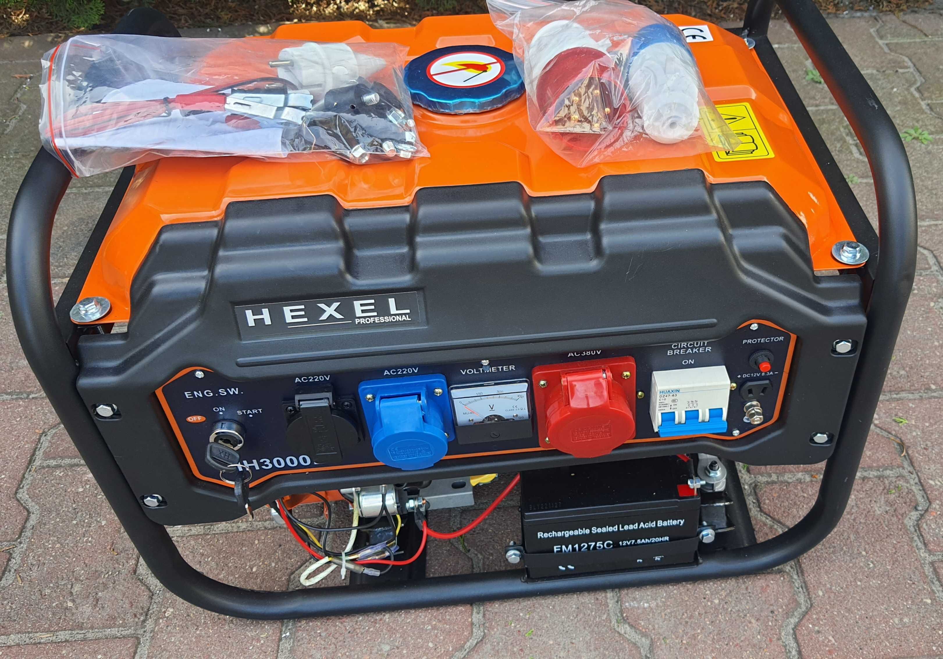 Agregat prądotwórczy HEXEL HH3000E Palony z kluczyka NOWY