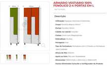 Cacifos - armário vestiário
