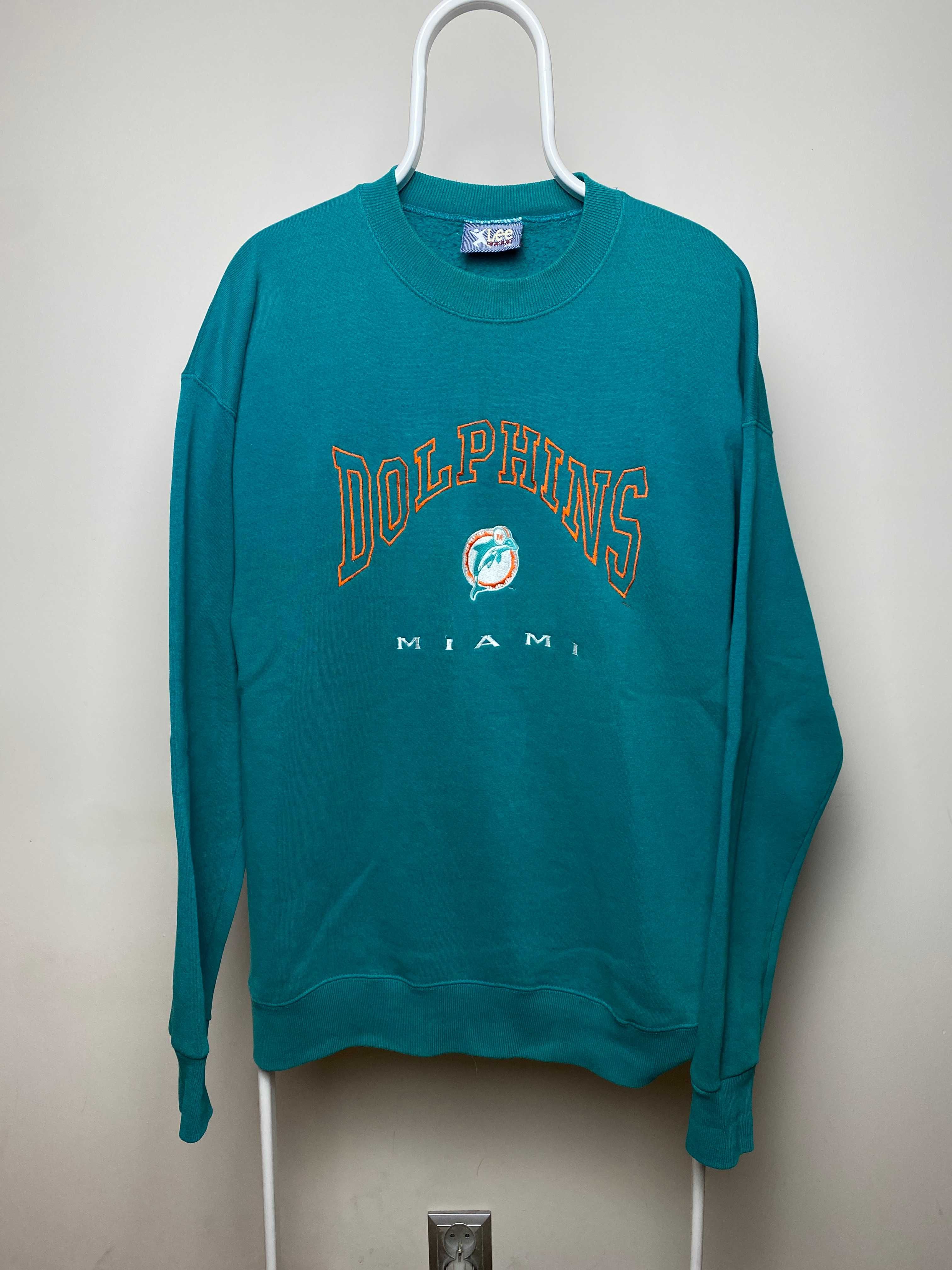 Bluza męska Lee Sport Vintage Miami Dolphins Y2k Haft Made In Usa