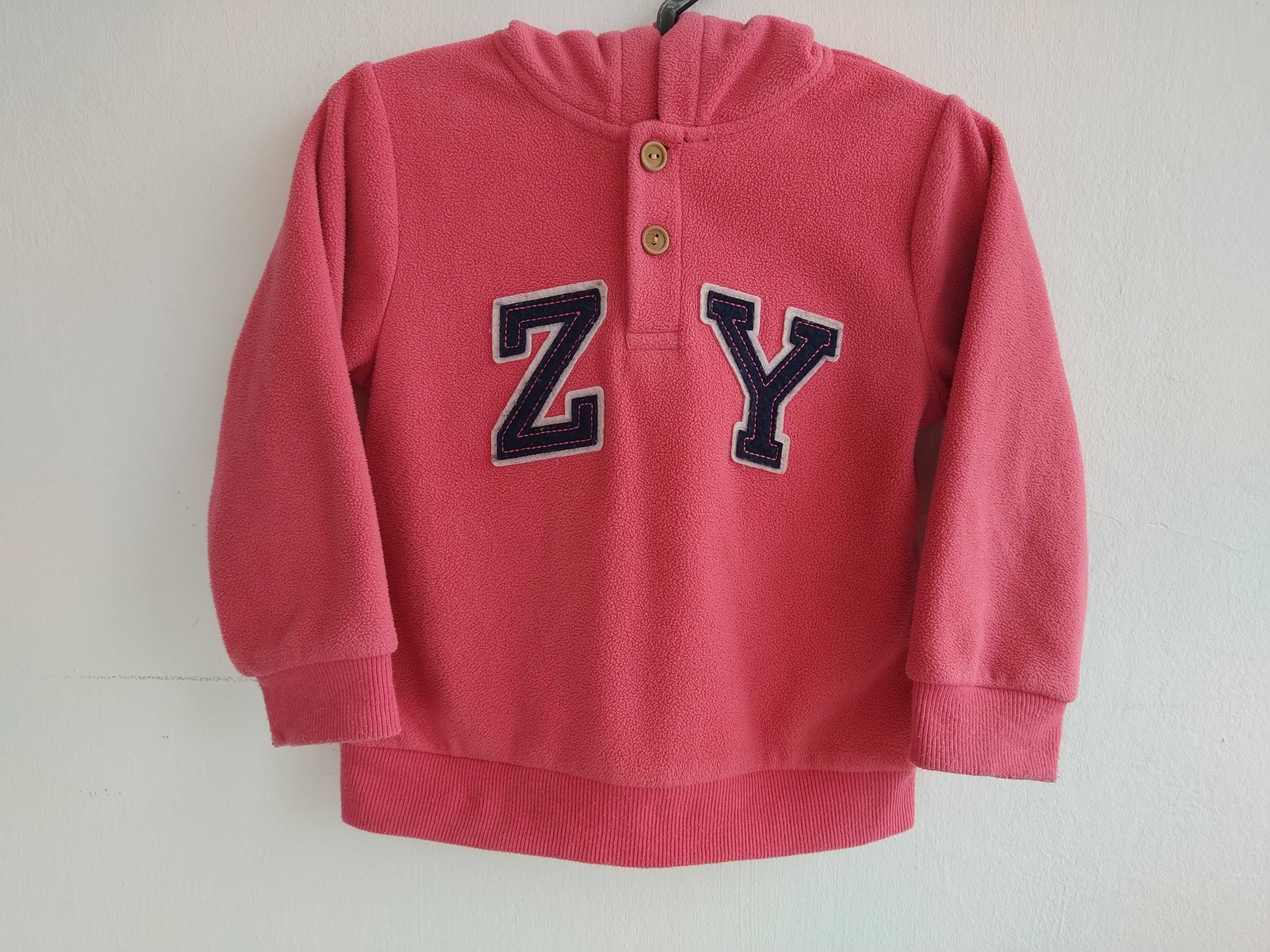 Casaco com capuz cor de rosa - Zippy - 18 - 24 meses - 88 cm