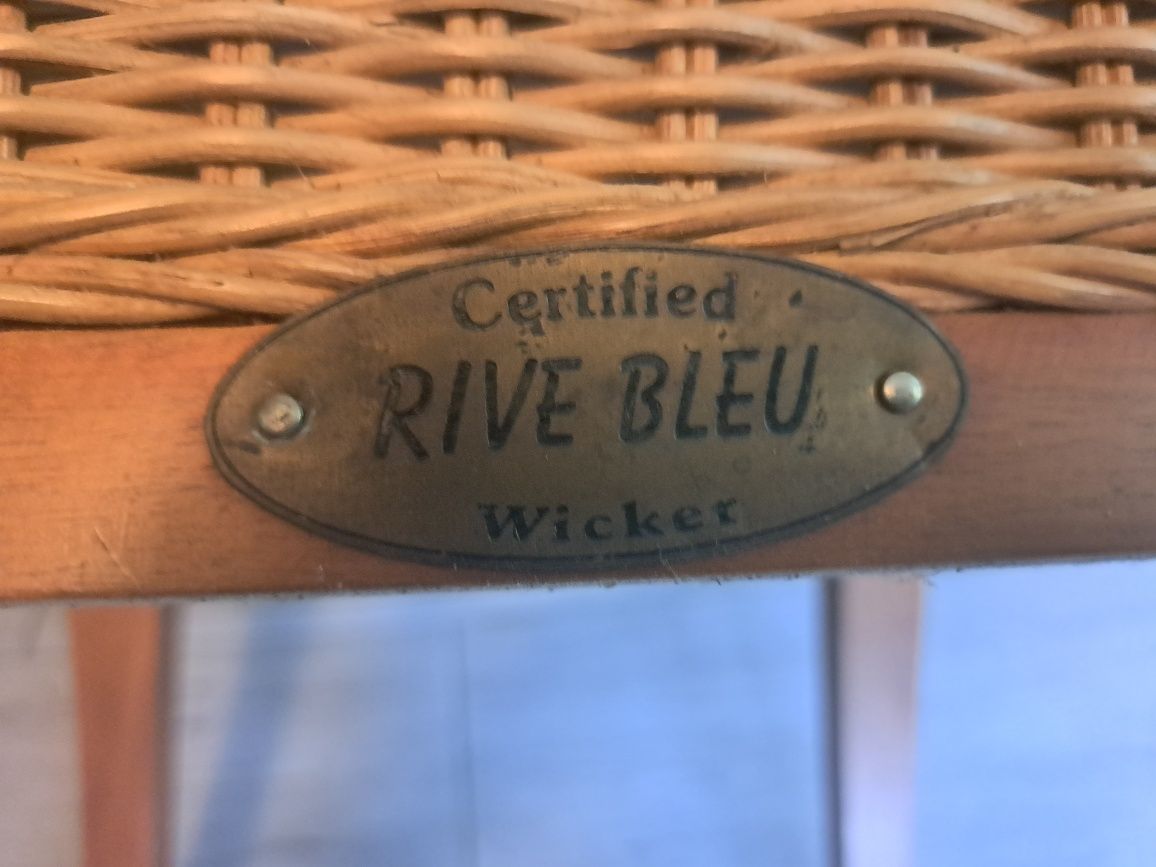 Krzesła ratan z machoniem ogrodowe Certified Wicker Rive Bleu