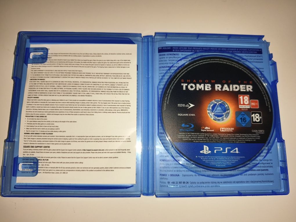 Gra Ps4 Tomb Raider PL gry PlayStation 4 Crash Spyro Sonic Rayman Lego