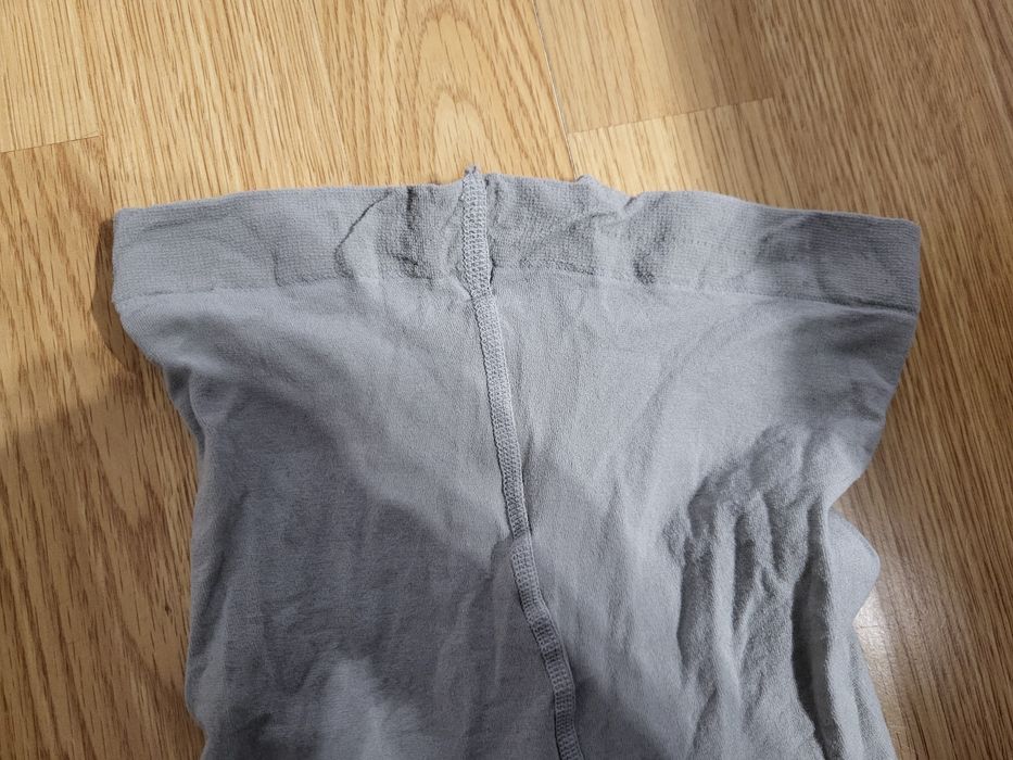 Nowe Marilyn/Gatta rajstopy damskie srebrne brokat prążki