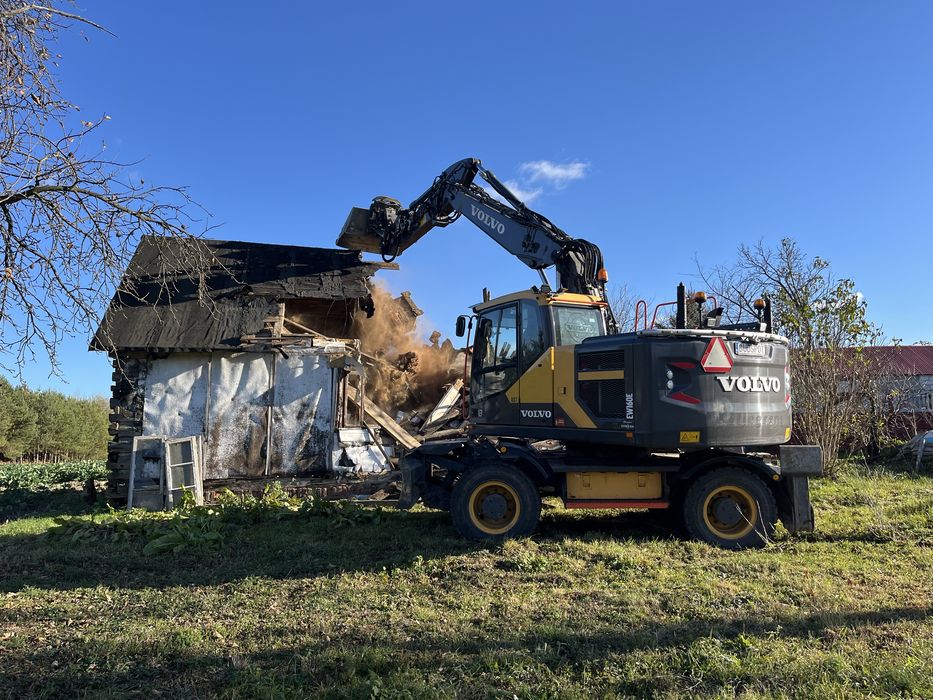 Wyburzenia, rozbiórki, kucie betonu, młot, chwytak, wywóz gruzu