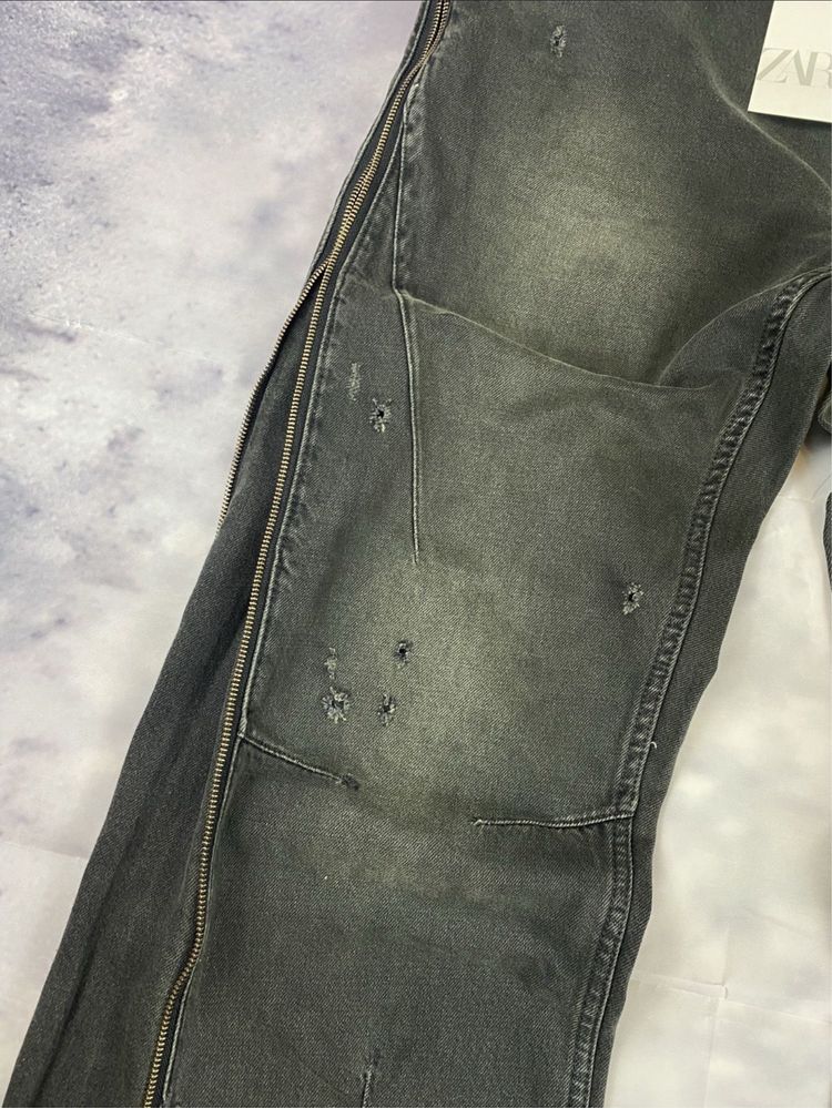 Zara flared zip jeans всі кольори