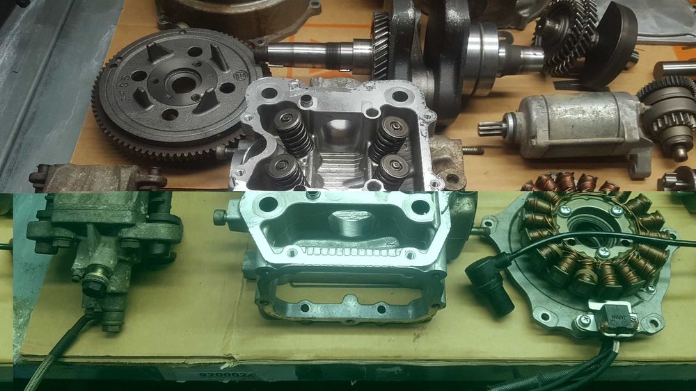 polaris 500 sportsman kartery glowica wal stator magneto slizg pompa