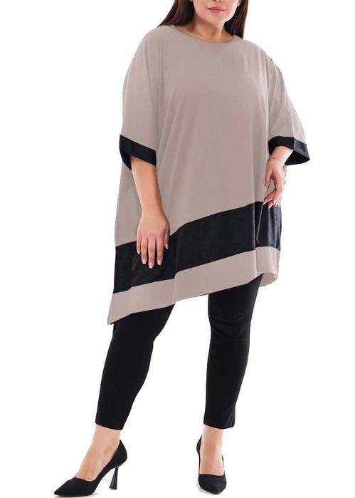 Elegancka modna tunika oversize plus size bawełna 4xl 5xl