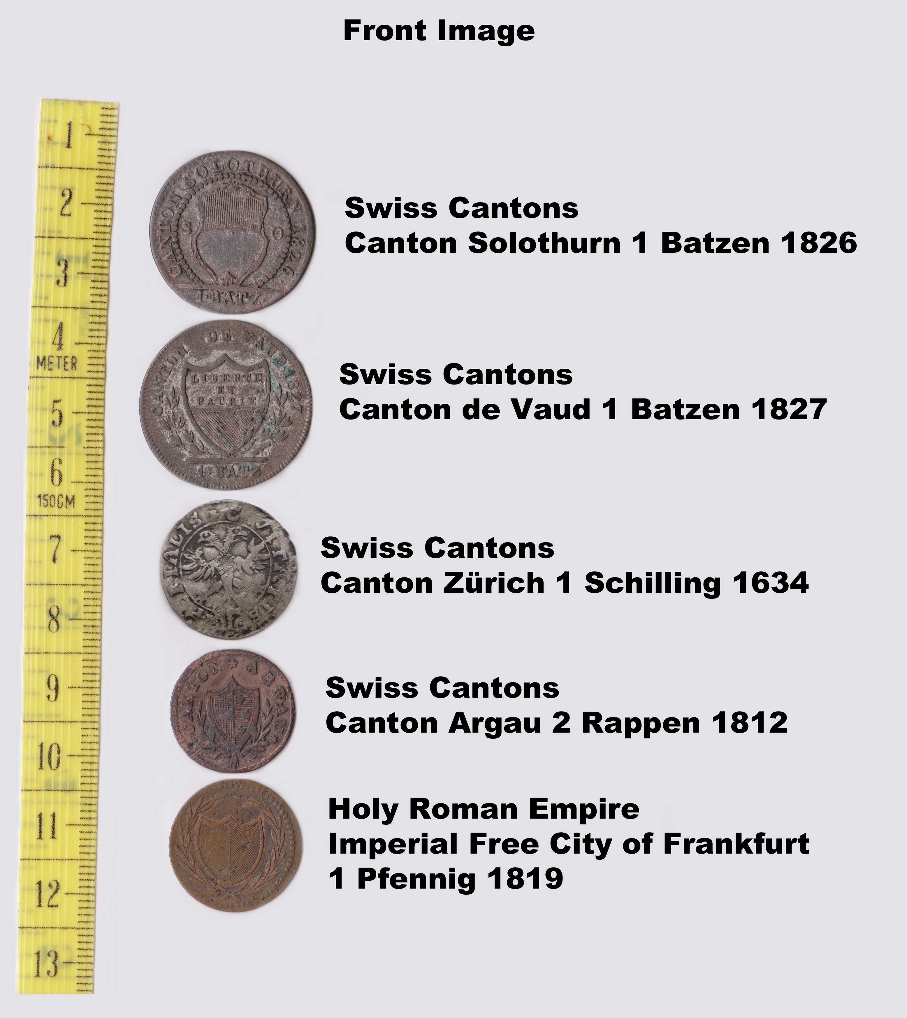 Moedas Raras Cantões Suíços e Sacro Imperio Romano (1634.1826)