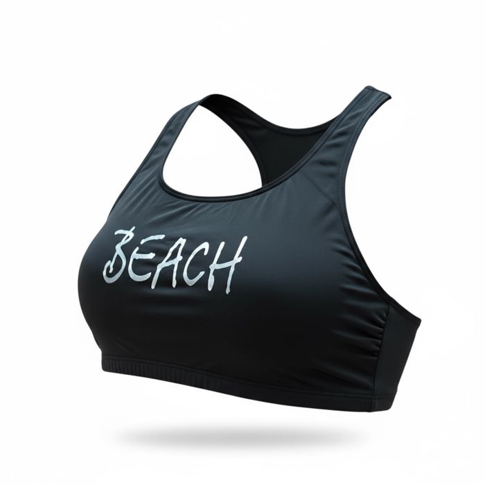 WYPRZEDAŻ!! Czarny top plażowy na siłownię BPC Bonprix 44