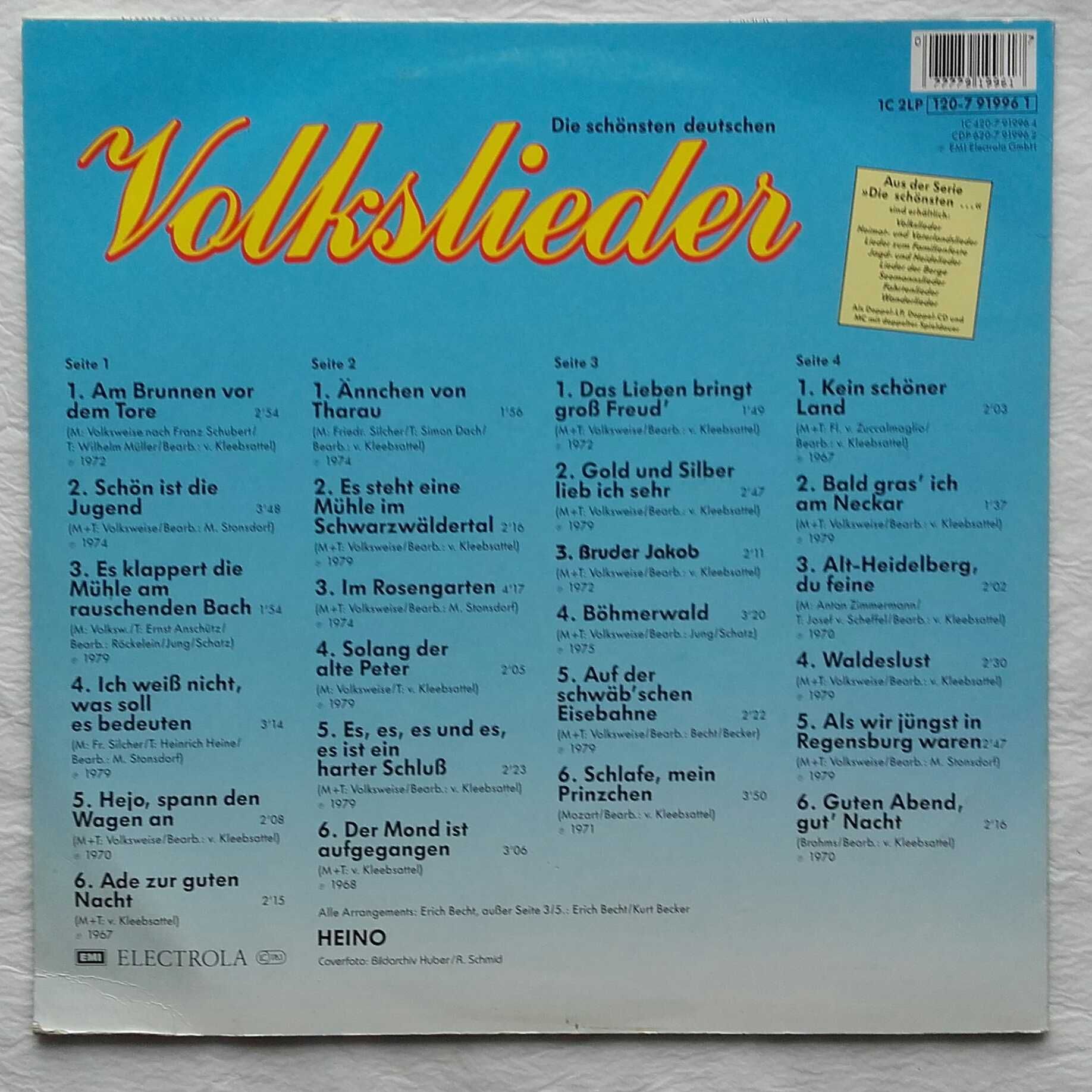 Volkslieder Heino, album 2 LP winyle