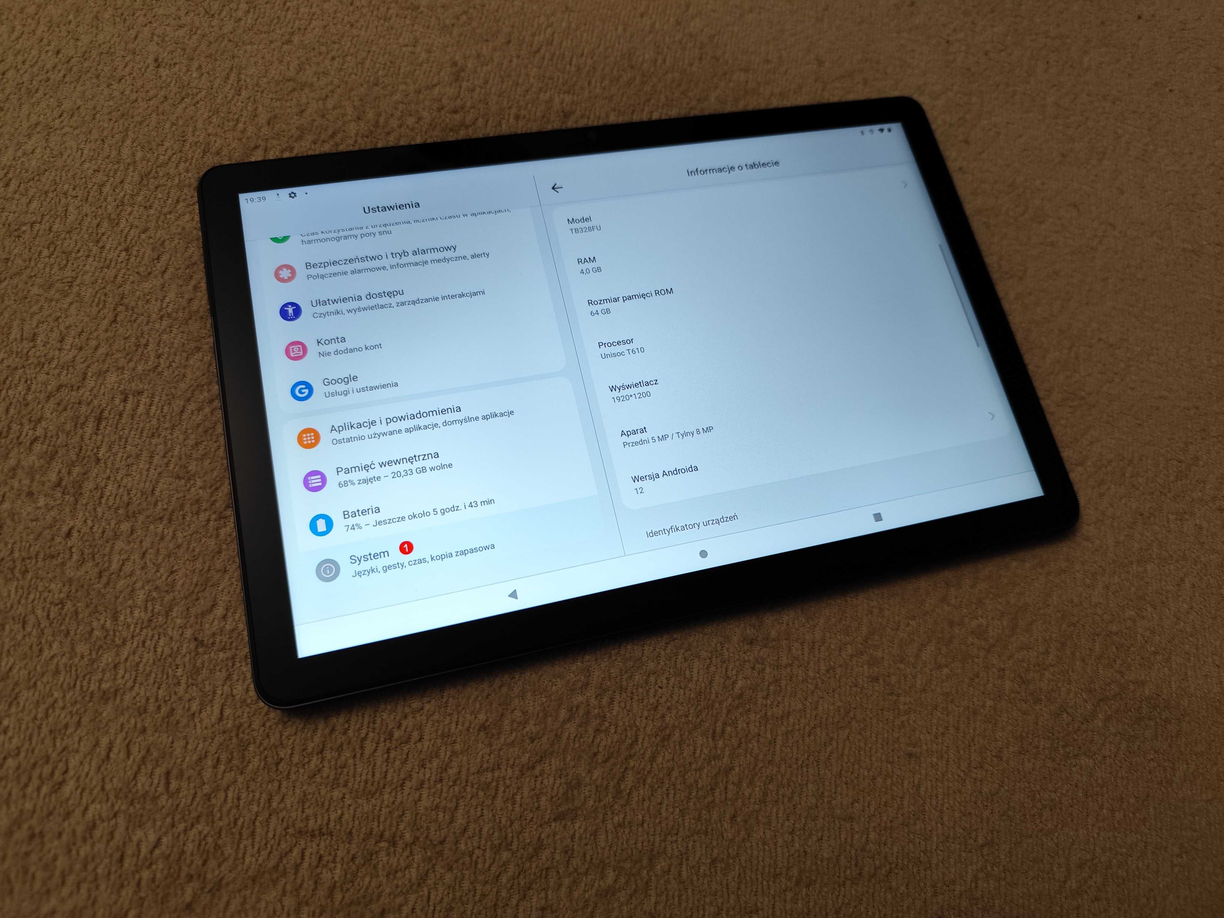 Lenovo Tab M10 TB328FU 10.1 4/64 igo roadloards NAVI Białczak (gwar)