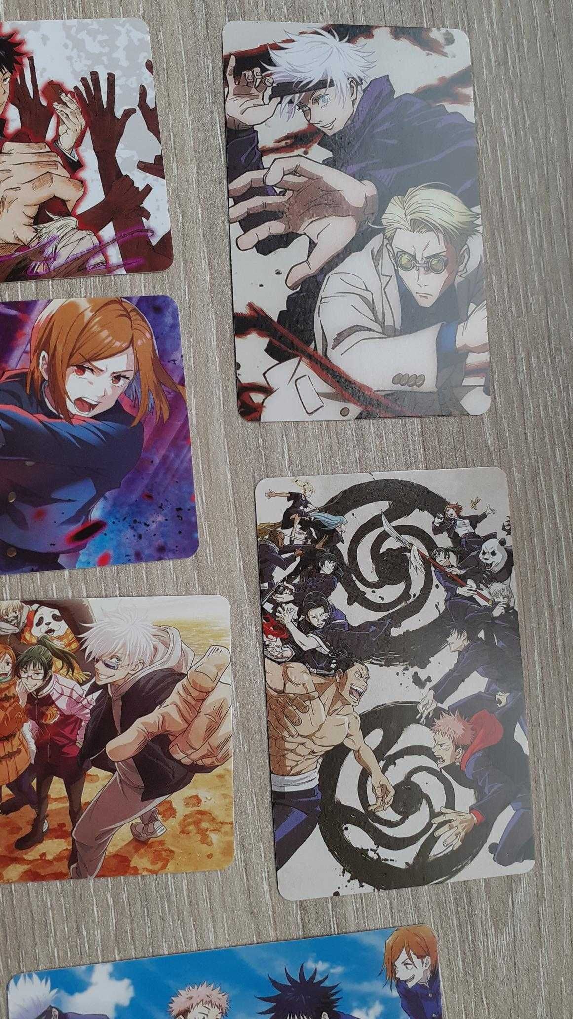 Cartas do anime Jujutsu kaisen novo Gojo, Sukuna, Nanami