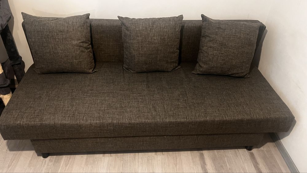 Kanapa 3 osobowa szara IKEA ASARUM ALVDALEN łóżko sofa