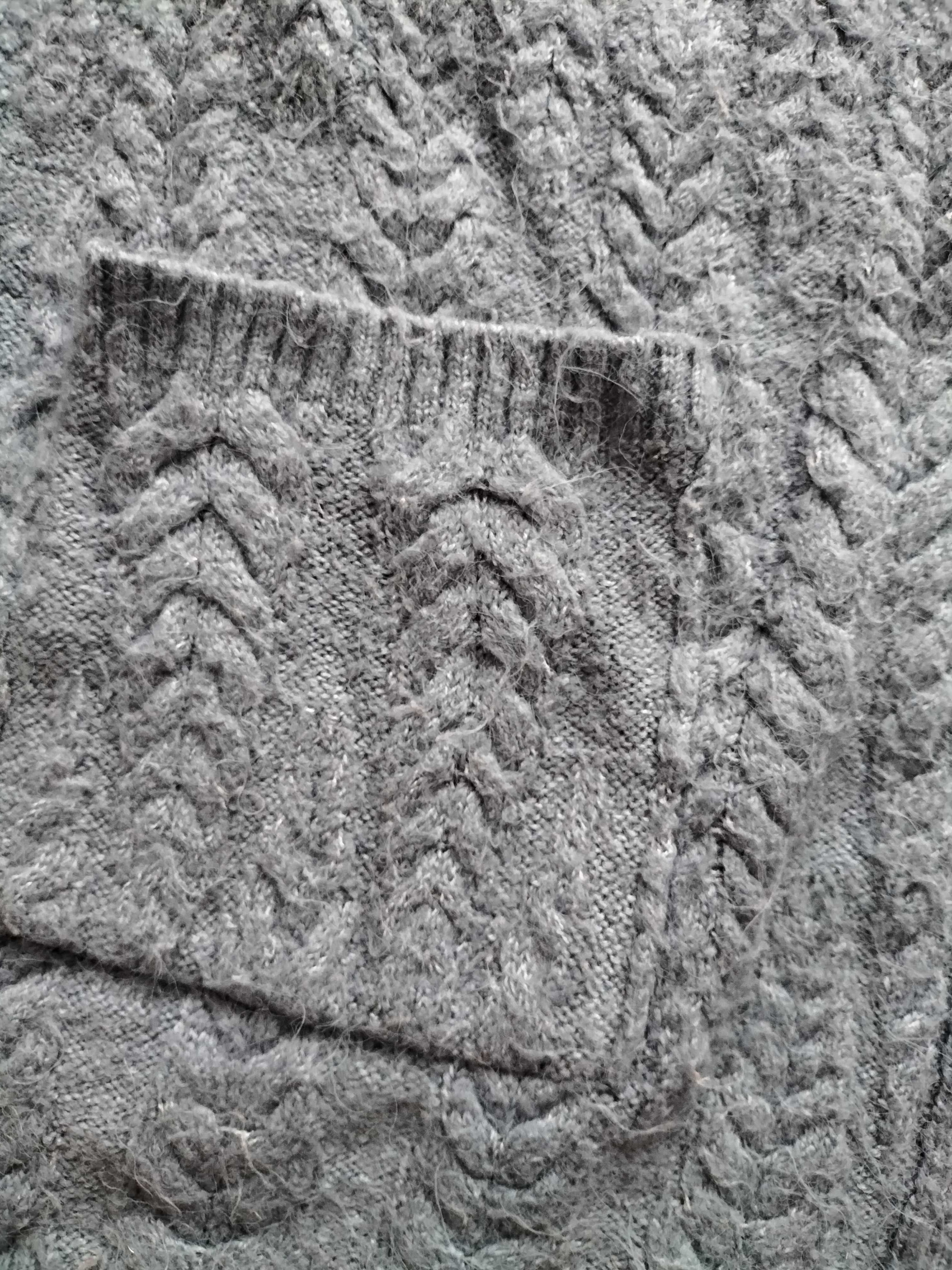 Sweter dłuższy kardigan gruby ciepły S M