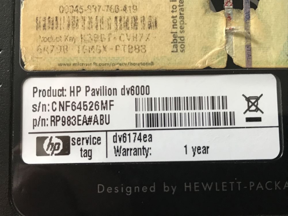 HP Pavilion dv6174ea