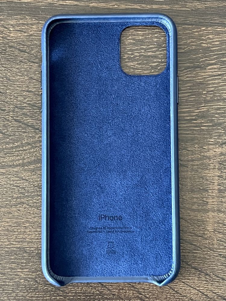 Etui skórzane Apple iPhone 11 Pro Max Midnight Blue - oryginalne