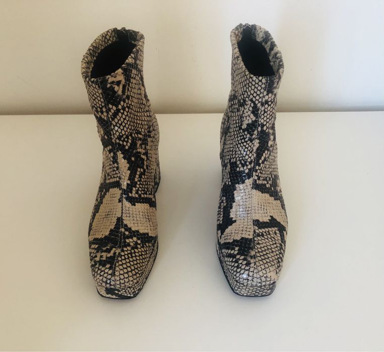 Botas Topshop pele de cobra